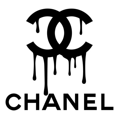 chanel dripping logo.